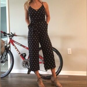 Veronica M Navy Polka Dot Jumpsuit